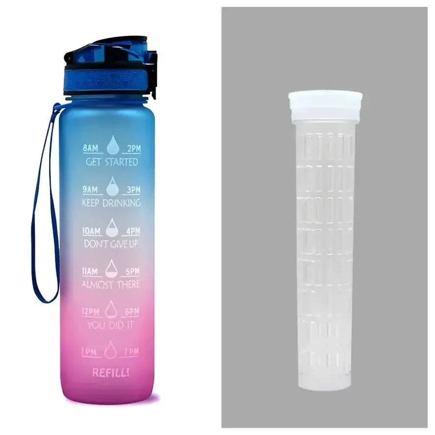 1000ml capacity motivational bottle | leakproof sports water bottle | gym and fitness hydration bottle | energy saving