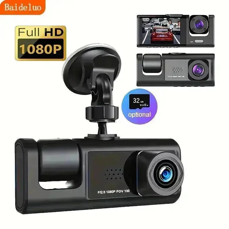 dual camera dash cam | 1080p front and rear recording | ir night vision system | energy saving