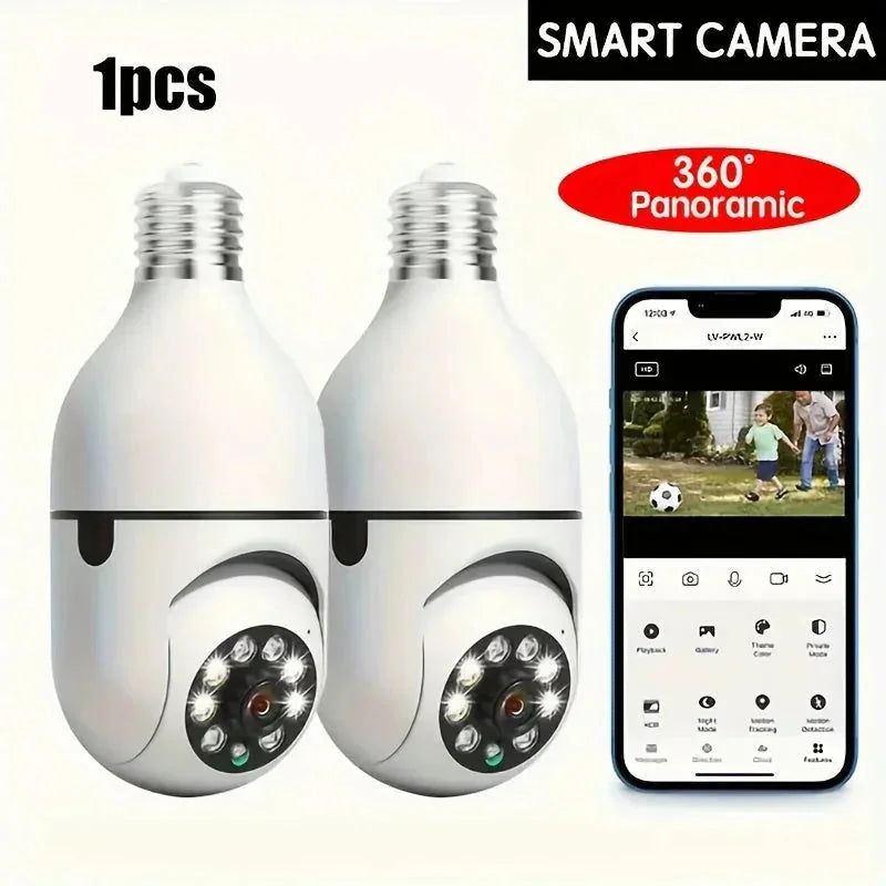e27 bulb camera | automatic tracking camera | full color night vision | ultrasonic cleaning