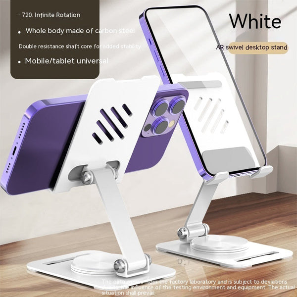 360 Degrees Rotate Metal Desk Mobile Phone Holder Stand For Phone Pad Adjustable Desktop Tablet Holderl Table Cell Phone Stand 