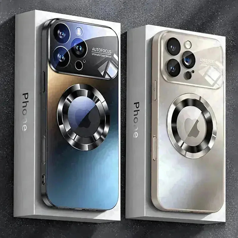 magnetic wireless charging case | shockproof silicone phone cover | hollow logo back cover | energy saving