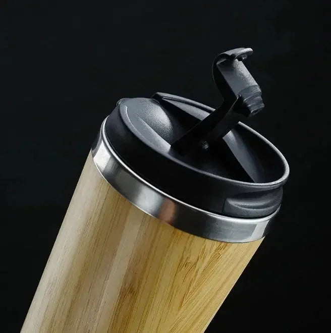 bamboo fiber coffee mug | reusable travel cup | eco-friendly coffee tumbler | energy saving
