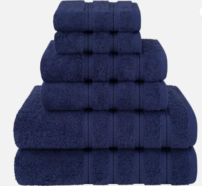 ultra-absorbent cotton towel set | 600 gsm heavy weight bath towels | quick-dry bathroom towels | energy saving