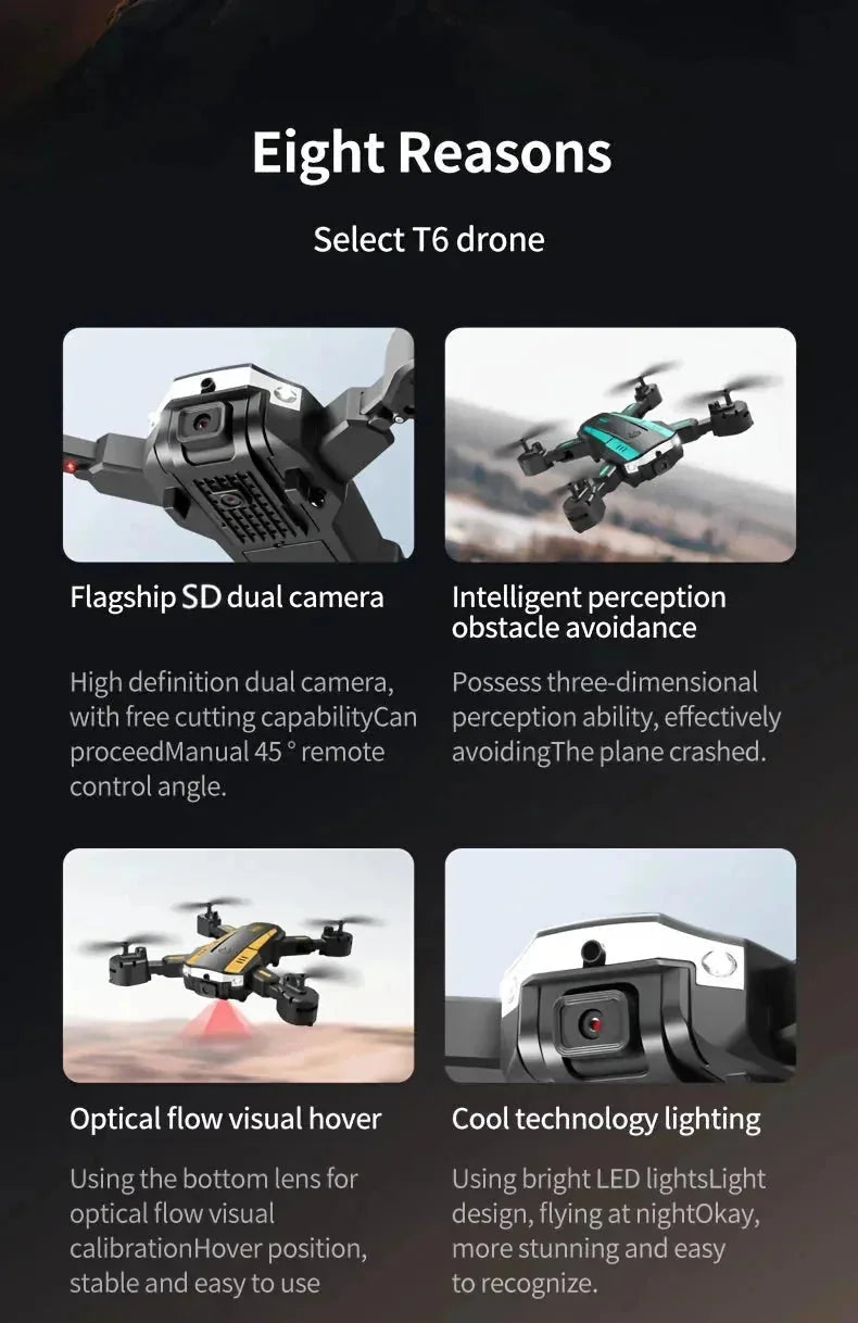 hd dual camera drone | one-key takeoff and landing | 540 degree aerial photography | energy saving