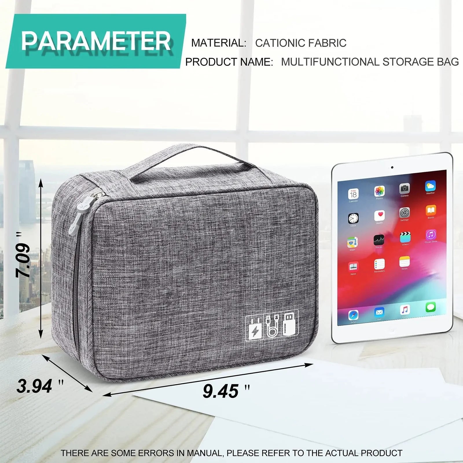 waterproof electronics organizer | portable cable organizer bag | travel electronics case | ultrasonic cleaning