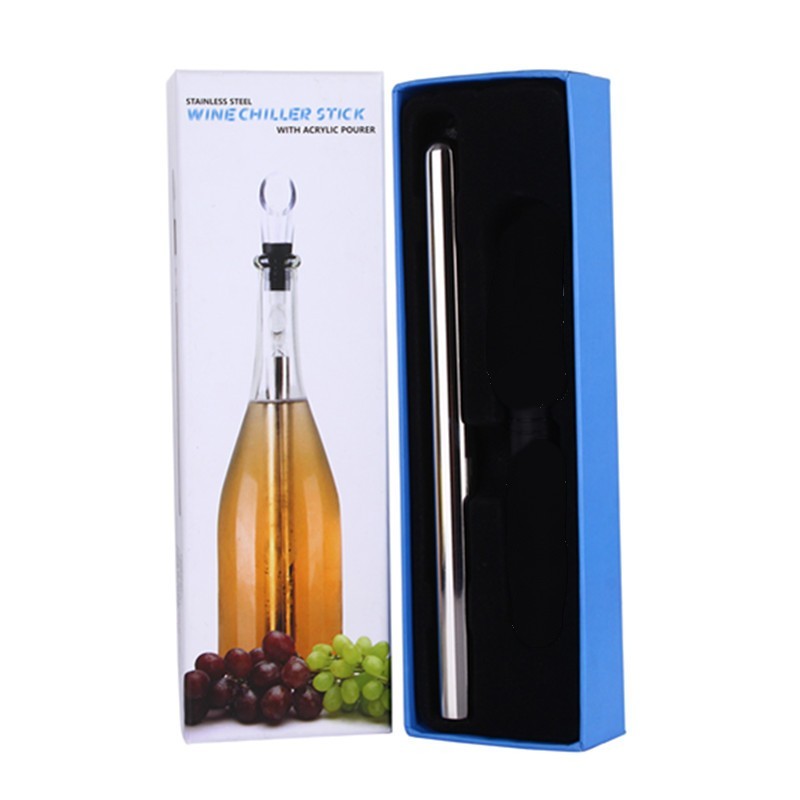 Wine Bottle Cooler Stick Stainless Steel Wine Chilling Rod Leakproof Wine Chiller Beer Beverage Frozening Stick Bar Tools 