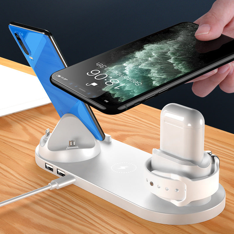 Wireless Charger For IPhone Fast Charger For Phone Fast Charging Pad For Phone Watch 6 In 1 Charging Dock Station 