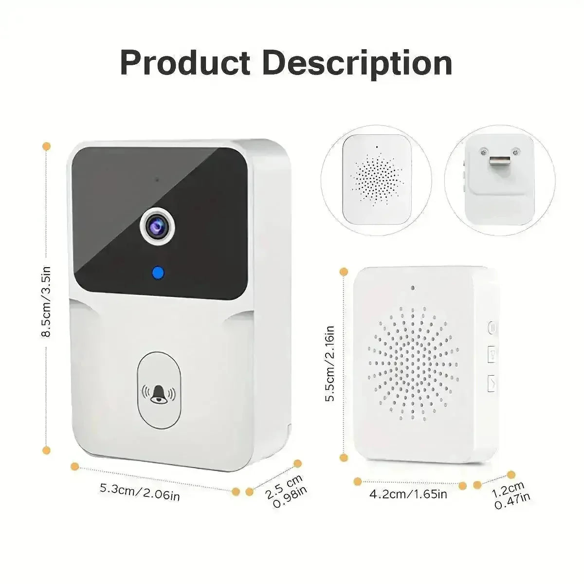 wireless video doorbell | hd video doorbell | night vision security camera | energy saving