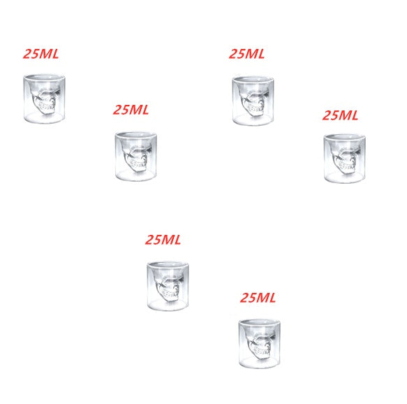 Skull Skull Double Transparent Glass 