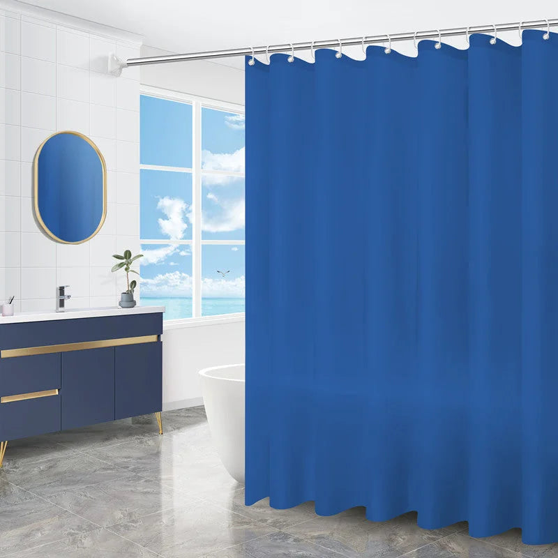 waterproof polyester fabric | 71x71 inch dimensions | mildew-resistant shower curtain | energy saving
