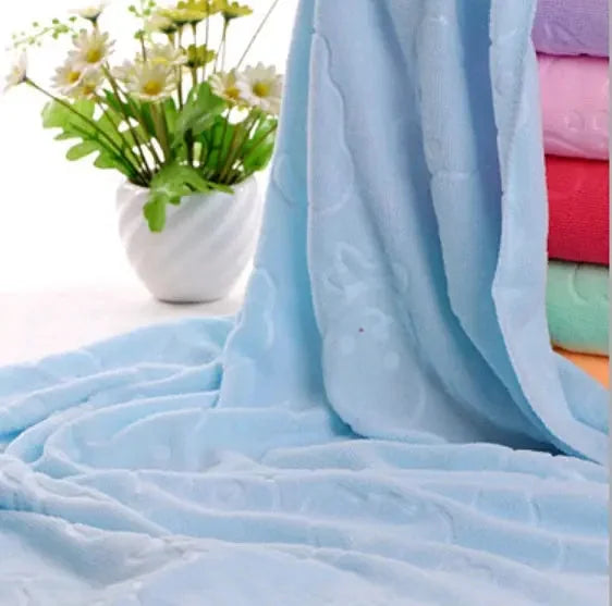 ultra-absorbent microfiber towel | large kids bath towel | cartoon bear beach towel | energy saving