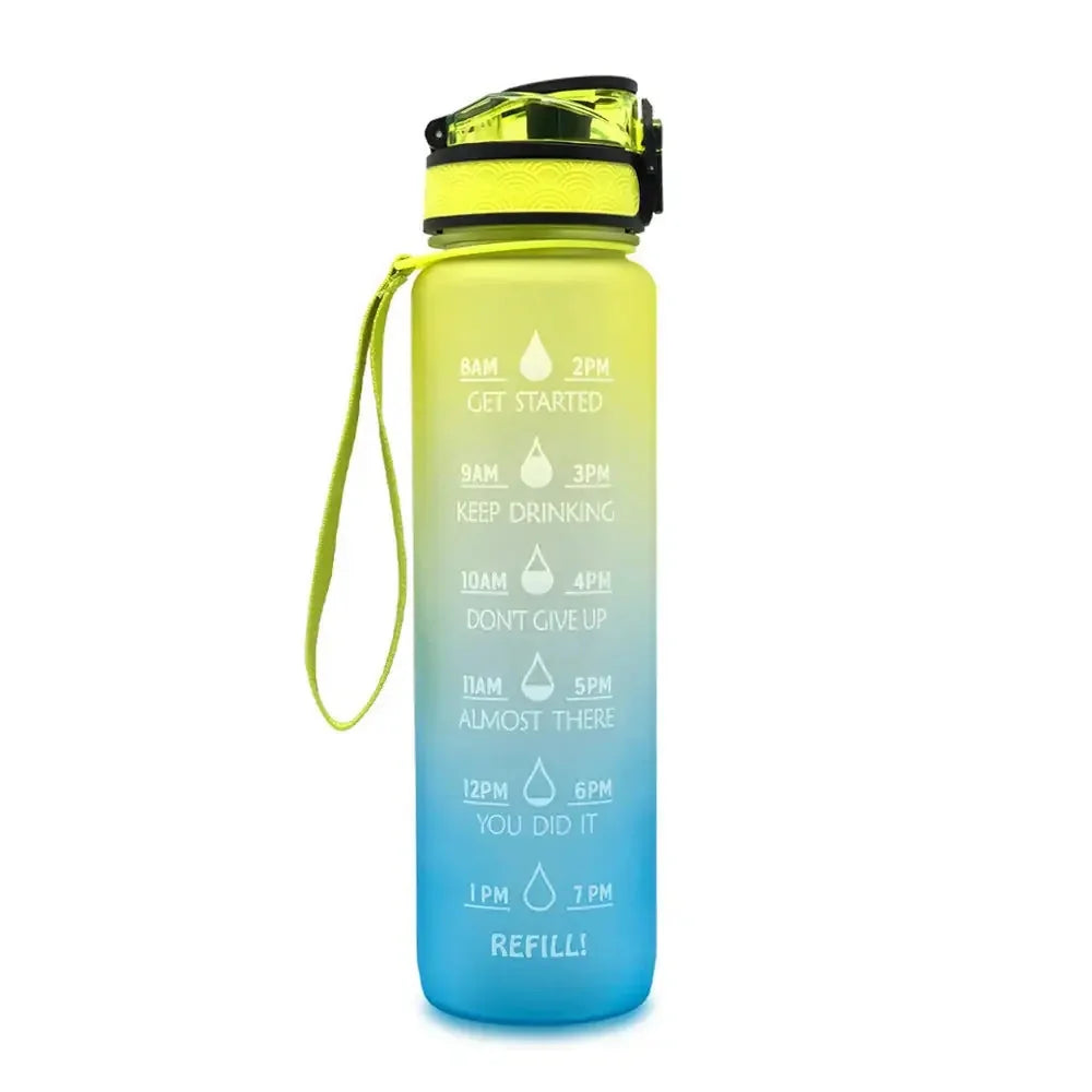 l tritan water bottle | time marker motivational bottle | bpa-free tritan material | ultrasonic cleaning