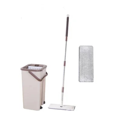 stainless-steel spin mop bucket | spin mop and bucket set | quick-dry microfiber mop head | energy saving