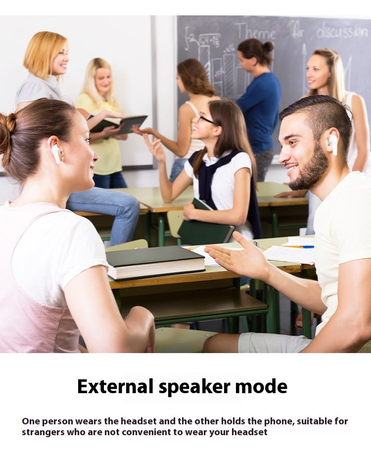 Wireless Bluetooth-compatible Translation Headphones Portable In-ear Translator 