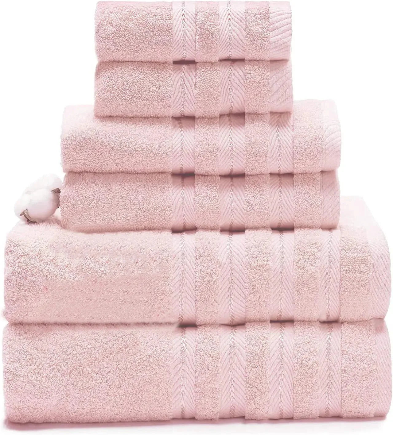 ultra-absorbent cotton towel set | 600 gsm heavy weight bath towels | quick-dry bathroom towels | energy saving