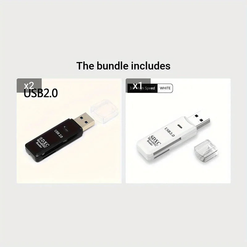 high speed usb 30 card reader | 5gbps data transfer | 2-in-1 sd and micro sd adapter | energy saving