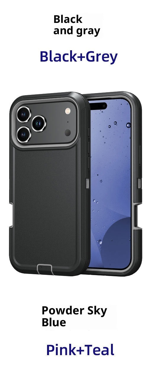 Applicable To New 17promax Three-proof Robot Solid Color Phone Case 