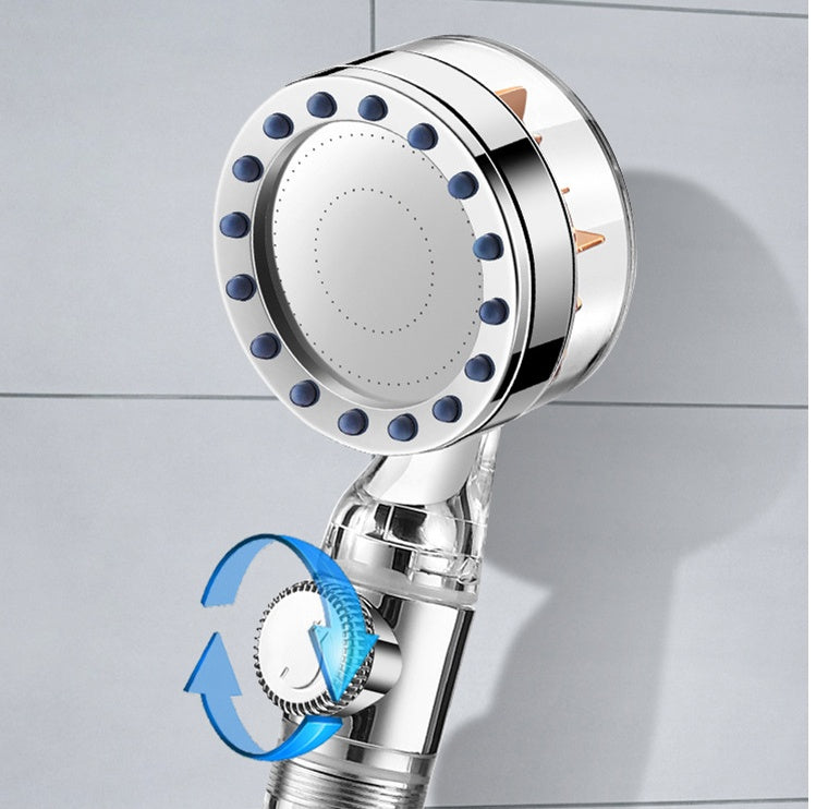 Pressurized Nozzle Turbo Shower Head One-Key Stop Water Saving High Pressure Shower Head Magic Water Line Bathroom Accessor 