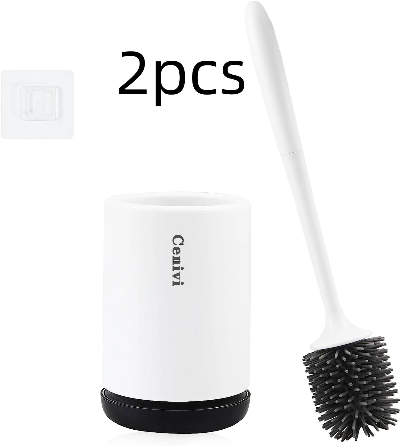 non-stick plastic bristles | easy-clean toilet brush | bathroom cleaning tool | ultrasonic cleaning