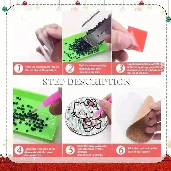 heat resistant coasters | diy diamond painting kit | non-slip drink coasters | energy saving