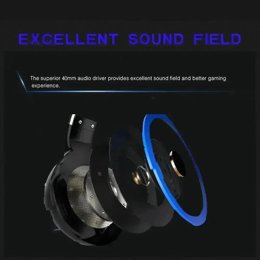 noise cancelling gaming headset | deep bass stereo headphones | led light gaming headset | ultrasonic cleaning