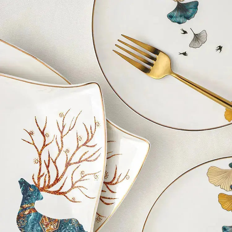 Dinner Plates Ceramic Steak Plate Web Porcelain 