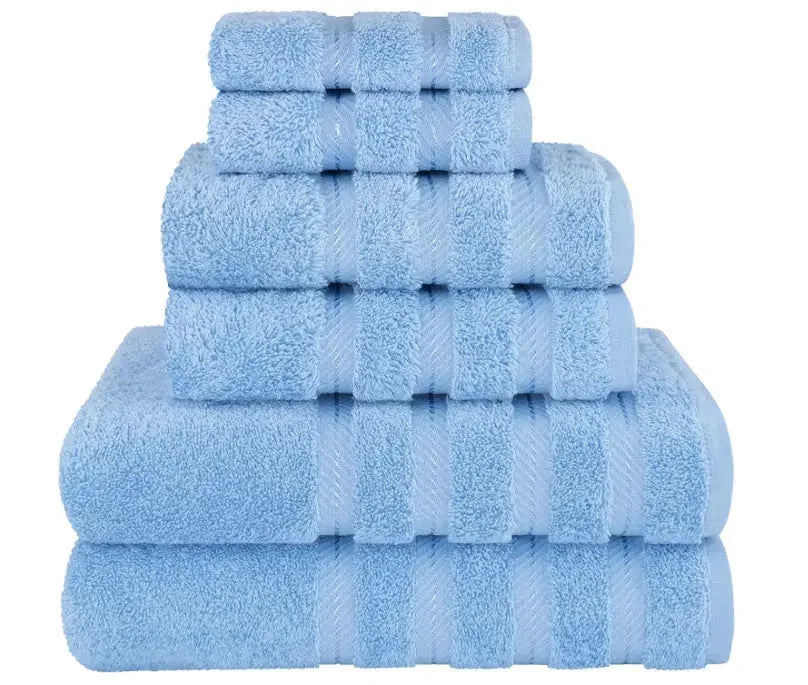 ultra-absorbent cotton towel set | 600 gsm heavy weight bath towels | quick-dry bathroom towels | energy saving