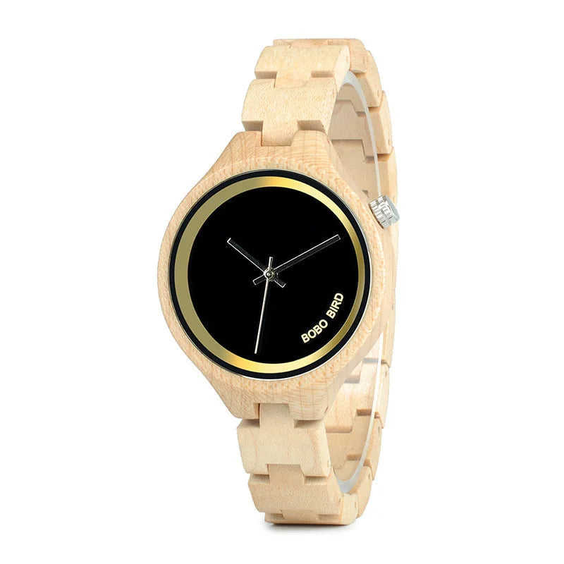 bamboo wood construction | business casual timepiece | free engraving included | energy saving