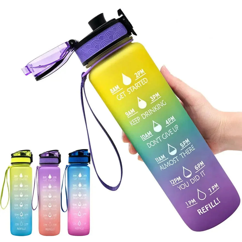 l tritan water bottle | time marker motivational bottle | bpa-free tritan material | energy saving