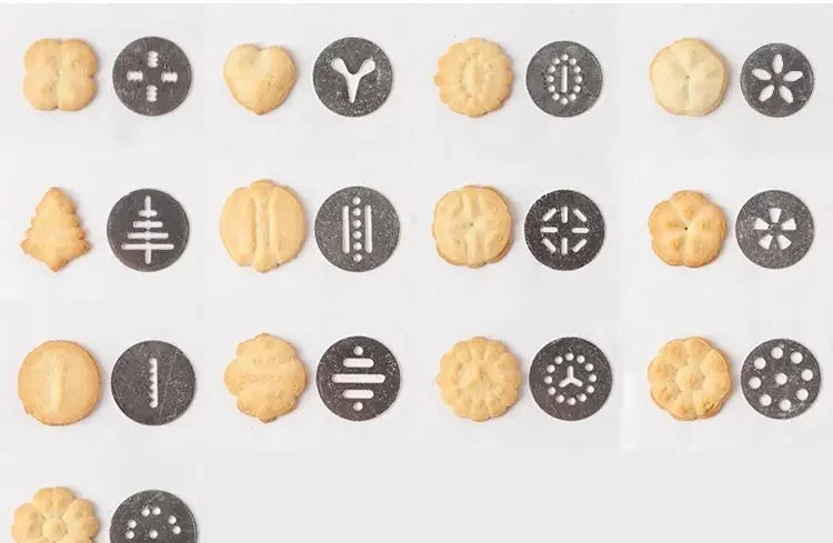 stainless-steel biscuit press | heavy-duty cookie machine | commercial-grade dough extruder | ultrasonic cleaning