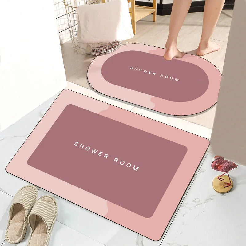 super soft crystal velvet material | 40x60 cm bathroom floor mat | non-slip rubber backing | ultrasonic cleaning