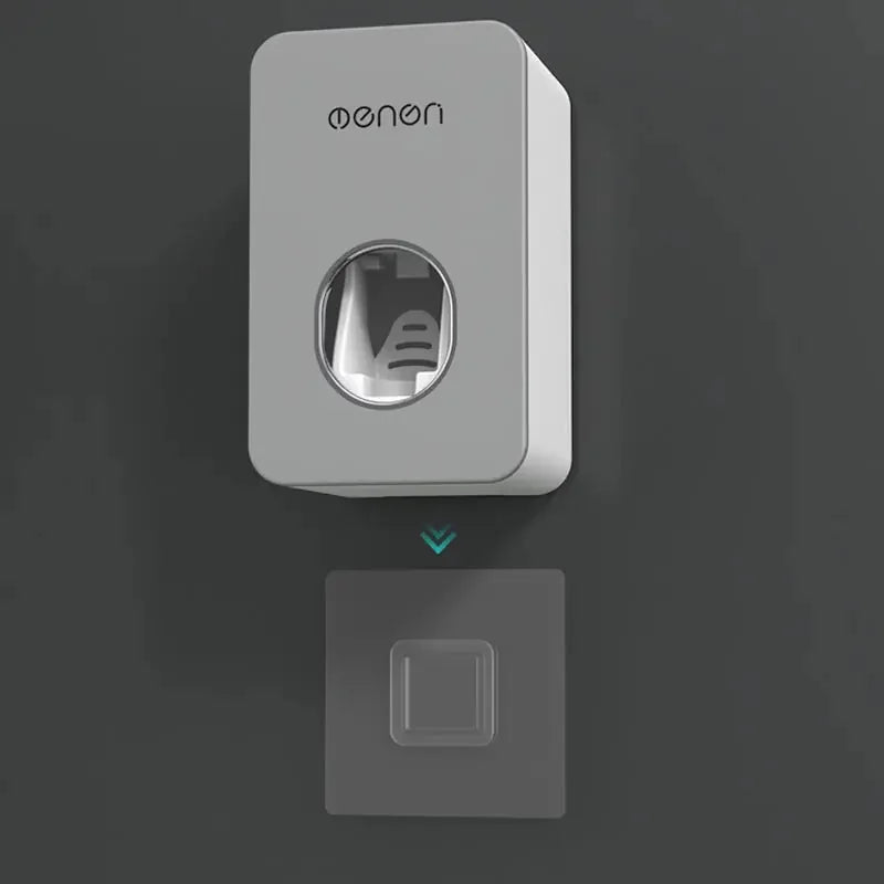 automatic toothpaste dispenser | stainless steel toothbrush holder | wall-mounted bathroom organizer | energy saving