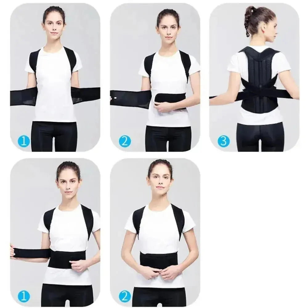 adjustable posture corrector | ergonomic back support | orthopedic spine alignment | ultrasonic cleaning