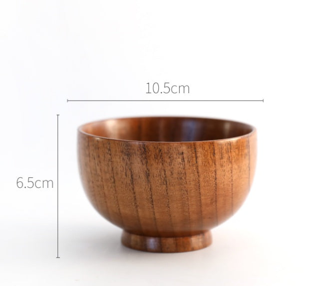 Wooden round wooden bowl 