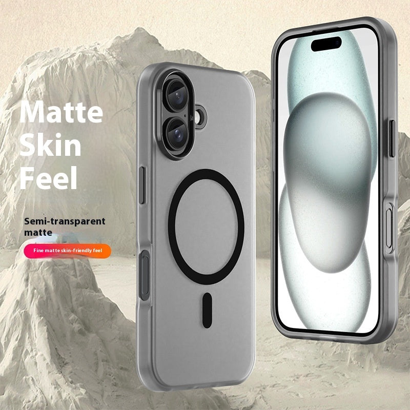 Magnetic Matte Skin Feeling Translucent Phone Case 