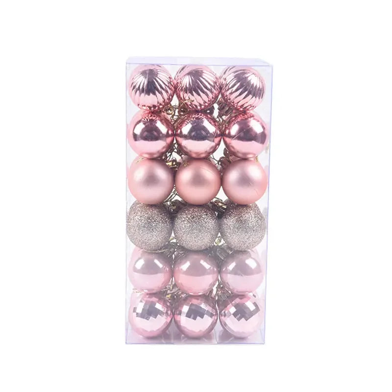 shatterproof plastic ornaments | 6cm diameter christmas baubles | indoor tree decorating | ultrasonic cleaning