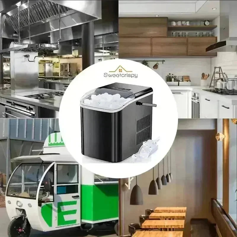 bullet ice maker | countertop ice machine | 9 cubes in 6 minutes | ultrasonic cleaning