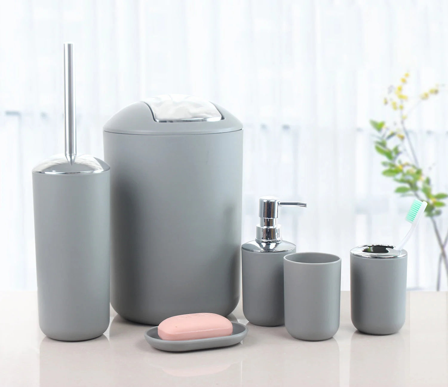 6-piece shower caddy set | rustproof bathroom organizer | over-the-door storage solution | ultrasonic cleaning