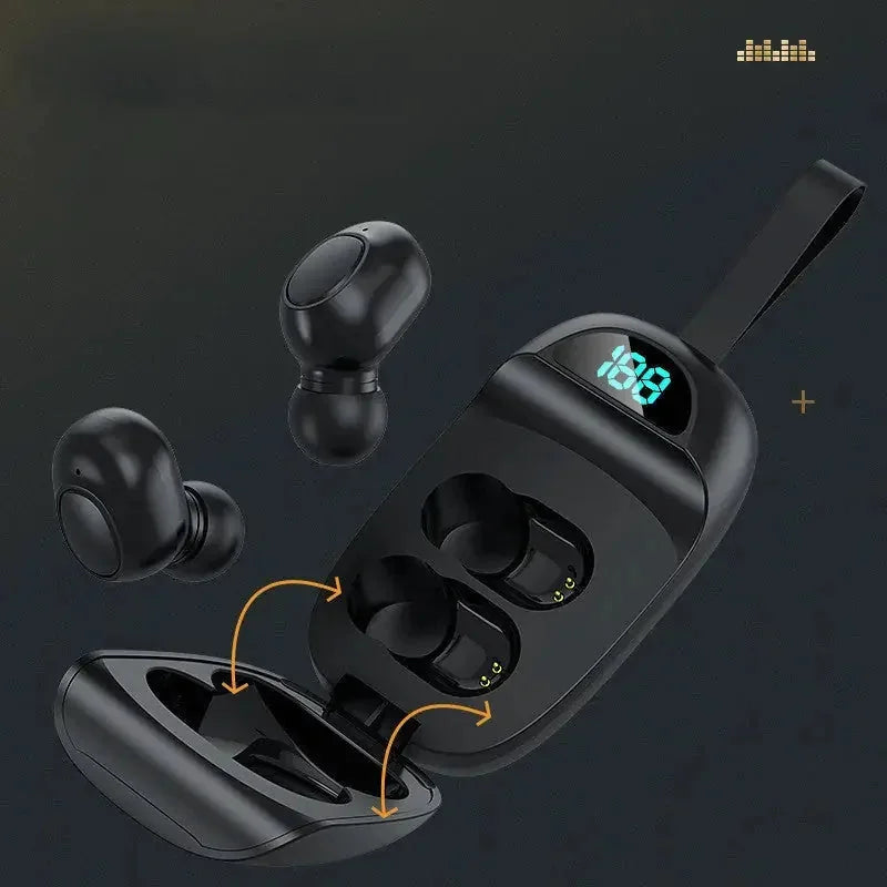 binaural stereo earbuds | dual microphone noise cancellation | long battery life earbuds | ultrasonic cleaning