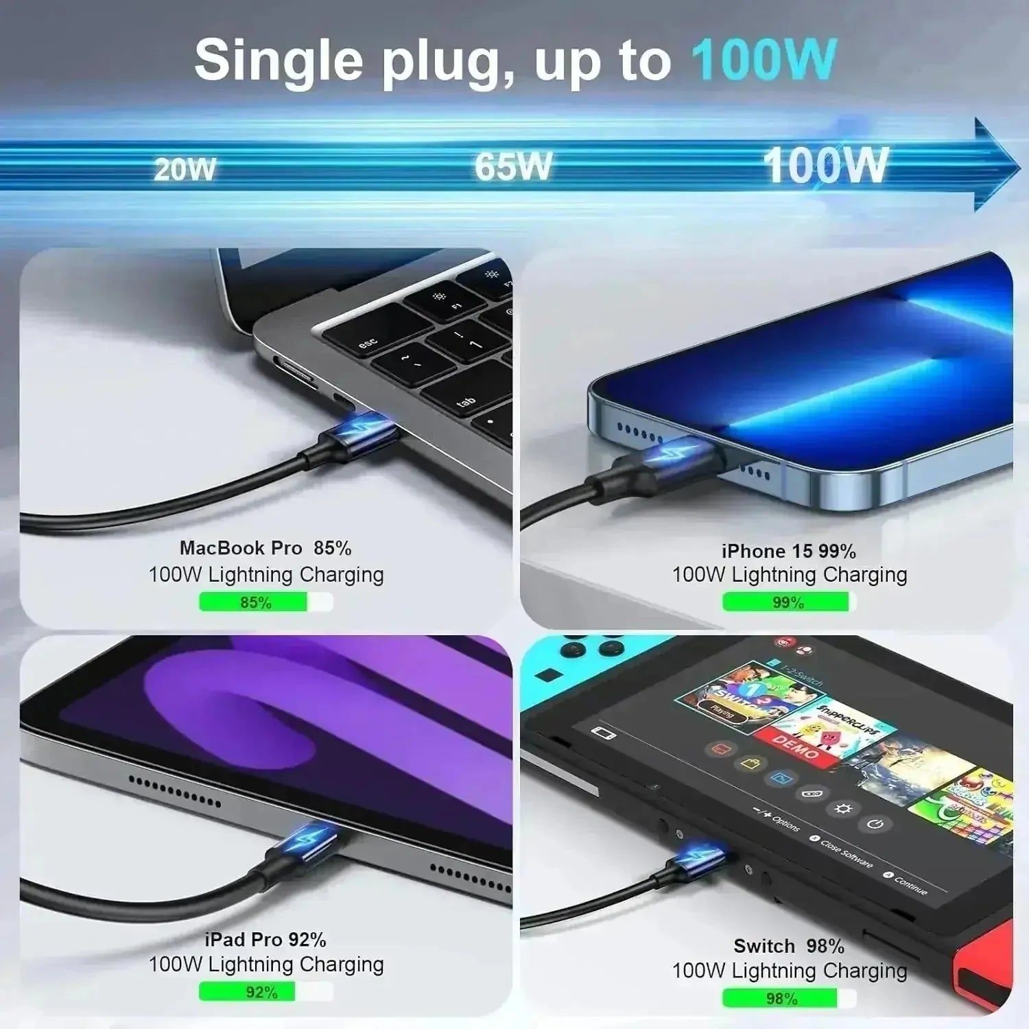 w pd gan charger | 8 port usb charging station | 500w fast charging block | ultrasonic cleaning