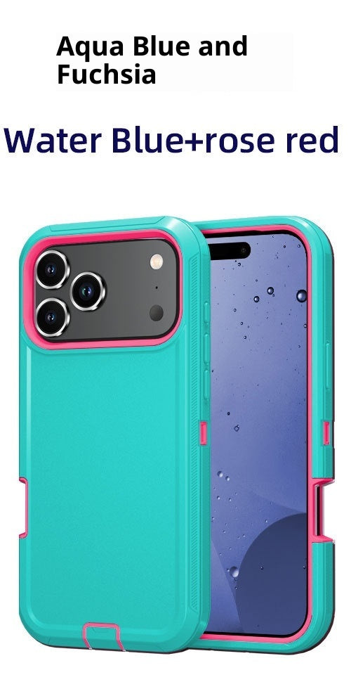 Applicable To New 17promax Three-proof Robot Solid Color Phone Case 