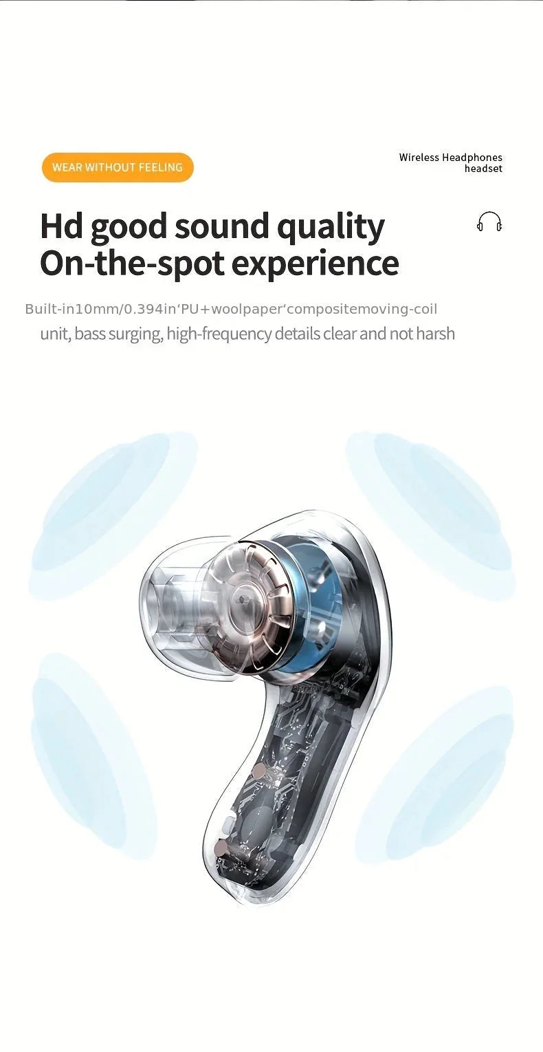 ambient lighting earbuds for sports | touch control wireless headset | bass boost earbuds for gaming | energy saving