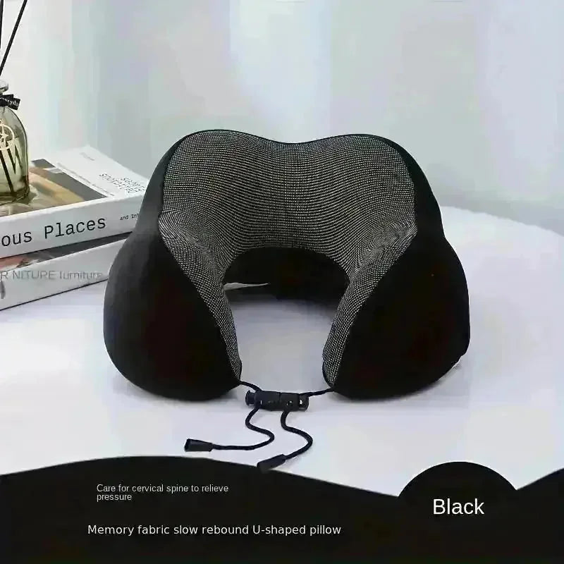 u-shaped memory foam pillow | travel neck support pillow | ergonomic neck pillow for travel | energy saving