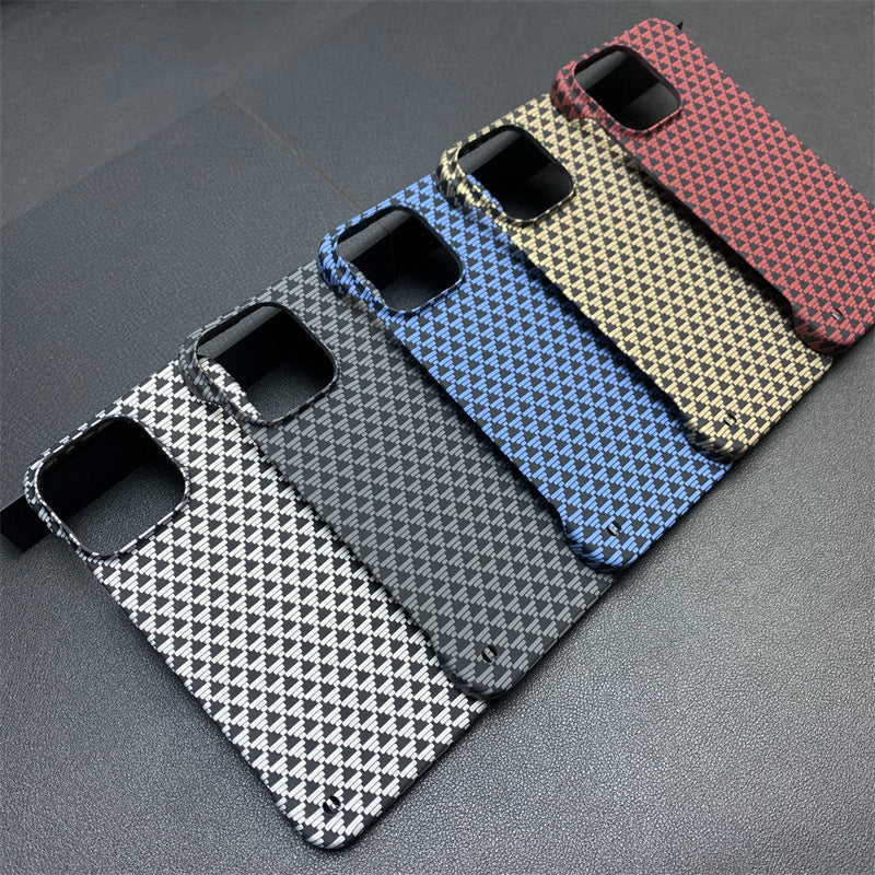 Frameless Triangle Source Pattern Ultra-thin Half Pack Phone Case 