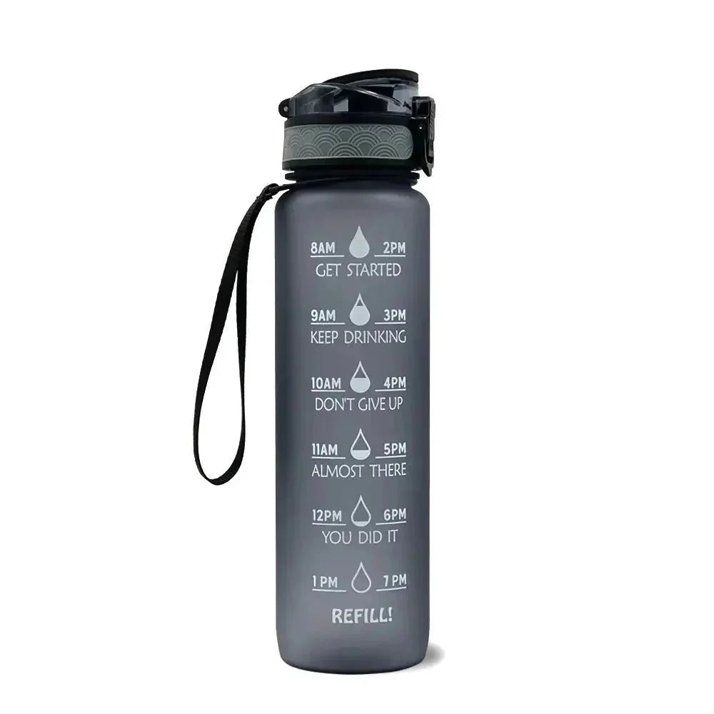 1000ml capacity motivational bottle | leakproof sports water bottle | gym and fitness hydration bottle | ultrasonic cleaning