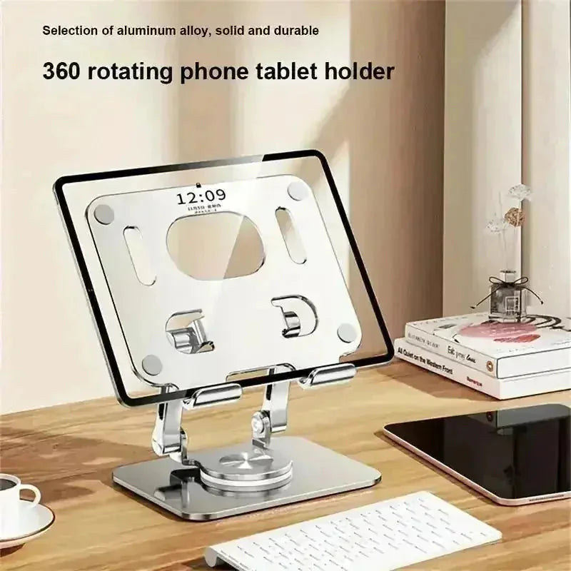 adjustable aluminum stand | 360 degree rotation | foldable tablet holder | ultrasonic cleaning
