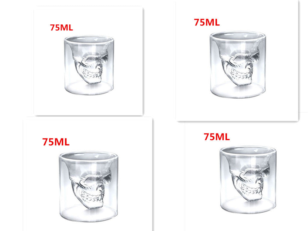 Skull Skull Double Transparent Glass 