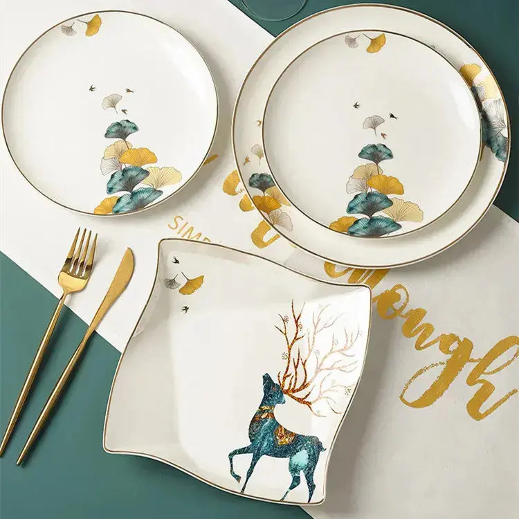 Dinner Plates Ceramic Steak Plate Web Porcelain 