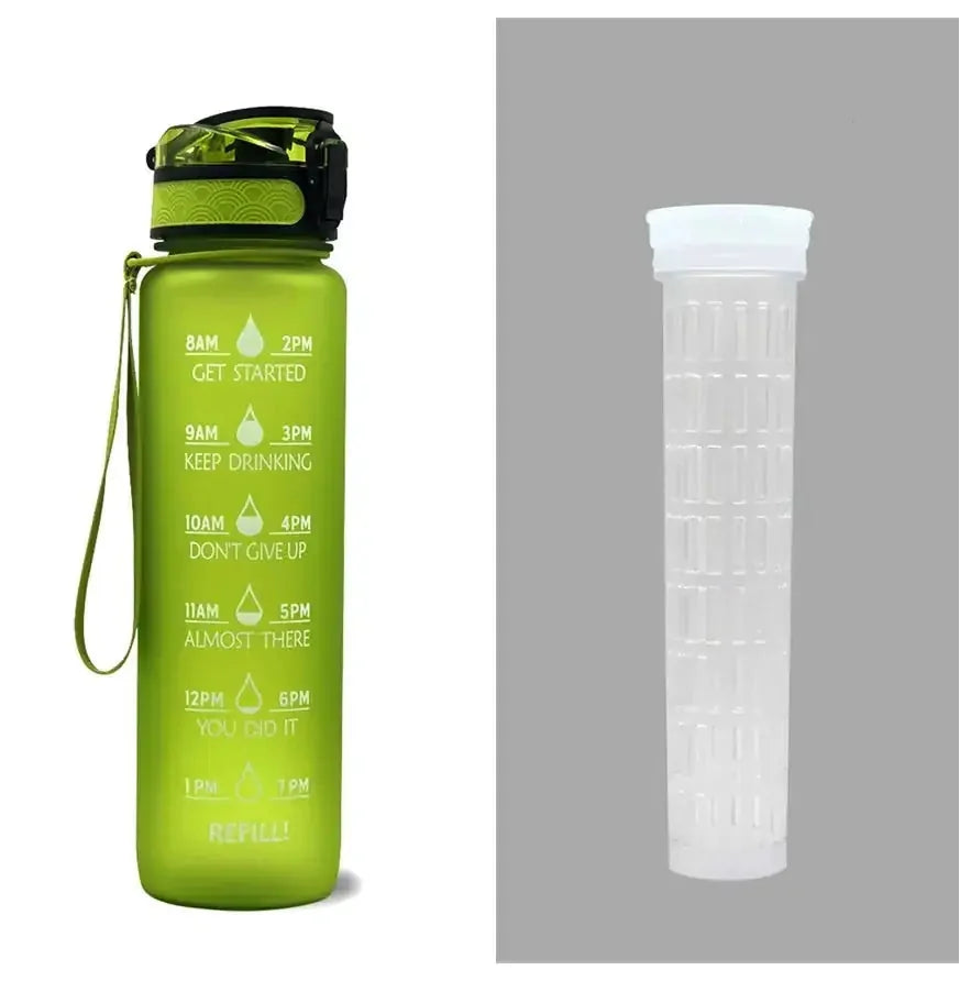1000ml capacity motivational bottle | leakproof sports water bottle | gym and fitness hydration bottle | energy saving
