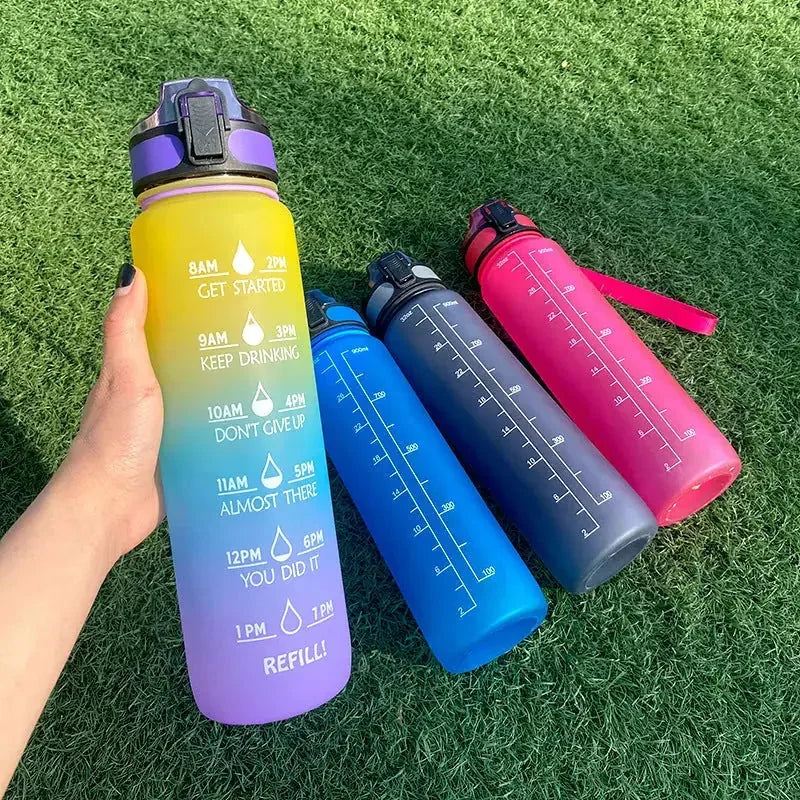 l tritan water bottle | time marker motivational bottle | bpa-free tritan material | ultrasonic cleaning